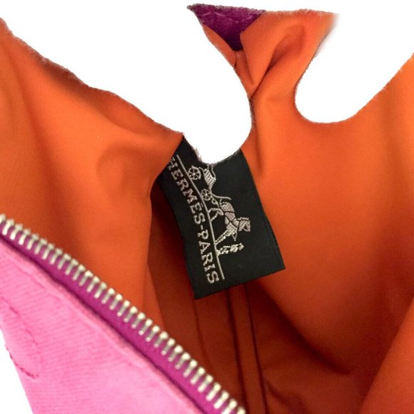 HERMES Bolide Canvas Pochette Cosmetics Pouch - Picture 8 of 8